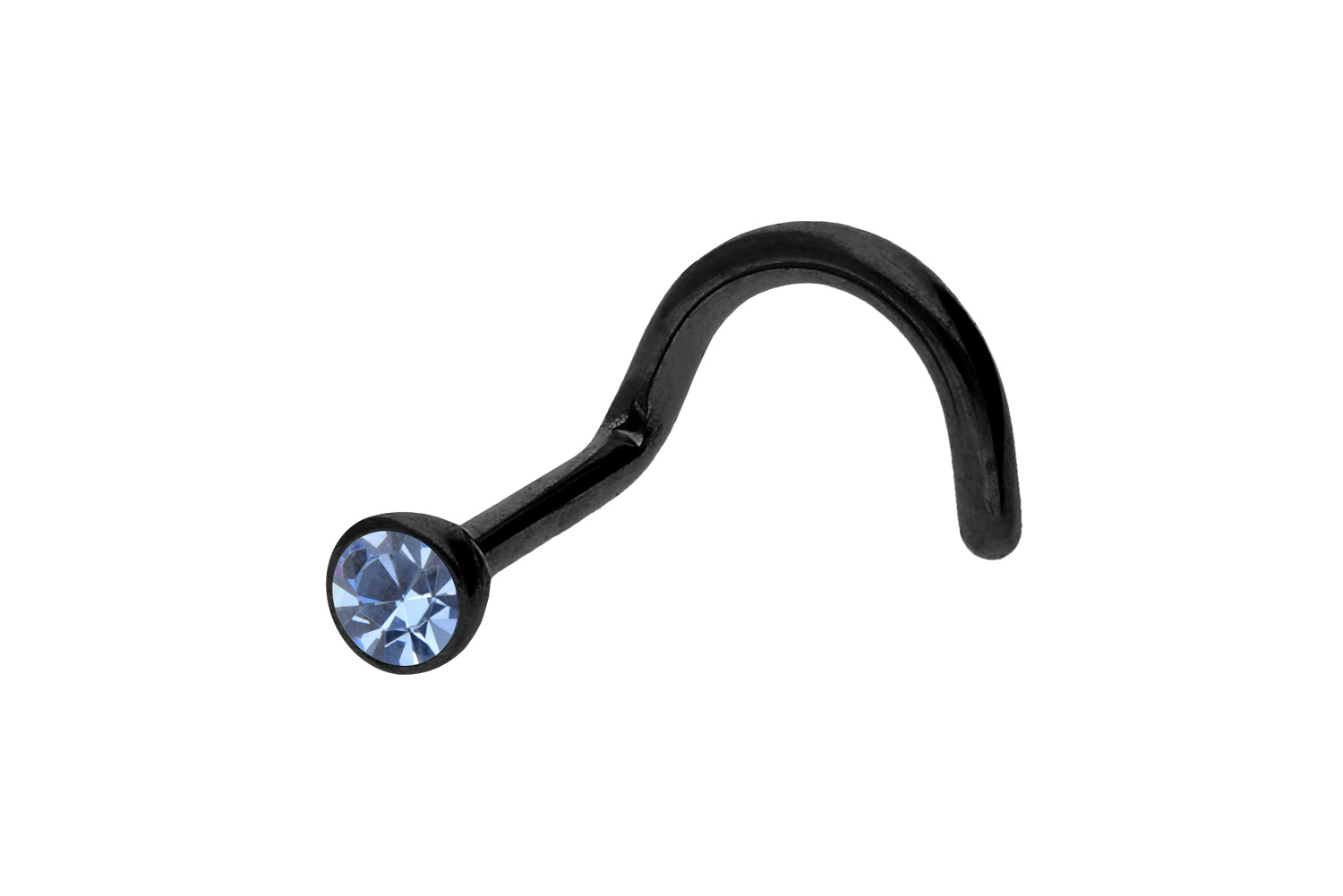 Chirurgenstahl Nasenstecker Nasenpiercing Spirale KRISTALL ++SALE++